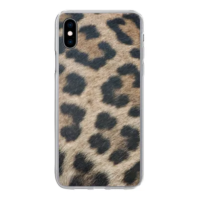 Produktbild von MuchoWow® Handyhülle Schutzhülle Hülle für iPhone Xs Leopardenmuster Silikon Softcase Handy Hülle - Handytasche