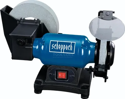 Obrázok produktu pre Scheppach profesionálna brúska na mokro a sucho BG200W s indukčným motorom | 250W - Ø200mm brúsny kameň | ochrana proti iskrám | podpera obrobku | nádržka na vodu