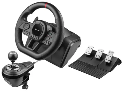Produktbild von Tracer SimRacer Manual Gearbox 6in1, Lenkrad + Pedale + Schalthebel, Nintendo Switch, PC, PlayStation 4, Playstation 3, Xbox One, Xbox 360, Menü-Taste, Analog, 270°, Kabelgebunden