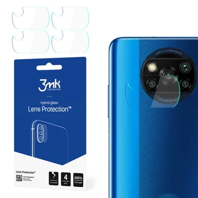 Obrázek produktu pro Sklo na fotoaparát 3mk Hybrid Glass Lens Protection pro Xiaomi Poco X3 / NFC