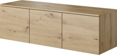 Produktbild von Wandmontierter RTV-Schrank, 120x38x37, TV-Schrank, modern matt, TV-Lowboard ARTISAN-Eiche