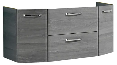 Image de Waschbeckenunterschrank >Abelica II< in Graphit Struktur - 111x51,5x48 (BxHxT)