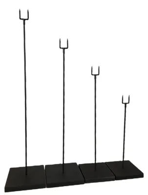 Image de Support pour masques en bois et en acier - Présentoir pour masques d'art, 52 cm