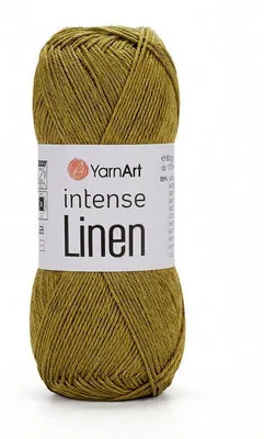 Obrázek produktu pro YarnArt Intense Linen 4120 Olivově zelená – letní příze z lnu a viskózy, 50 g/175 m