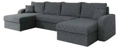 Produktbild von MIRJAN24 Ecksofa Kris U Lux, Stilvoll Eckcouch mit Bettkasten und Schlaffunktion, Schlafsofa (Farbe: Bella 20)