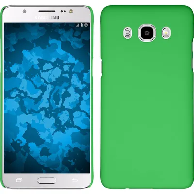 Produktbild von PhoneNatic Case kompatibel mit Samsung Galaxy J5 (2016) J510 - Hülle grün gummiert Hard-case + 2 Schutzfolien