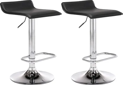 Produktbild von CLP 2er Set Barhocker Dyn höhenverstellbar und drehbar schwarz