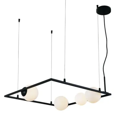 Produktbild von ACA Pendelleuchte 4XG9 QUADRO, schwarz-weiß, 58 x 58 x 120 cm, OD91584PB
