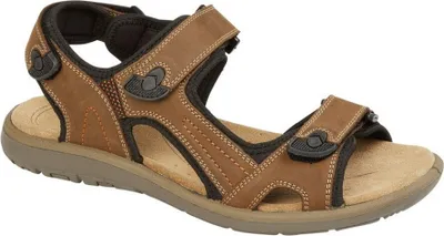 Produktbild von Roamers - Herren Sportsandalen, Dreifachriemen, Leder DF2272 (43 EU) (Braun)