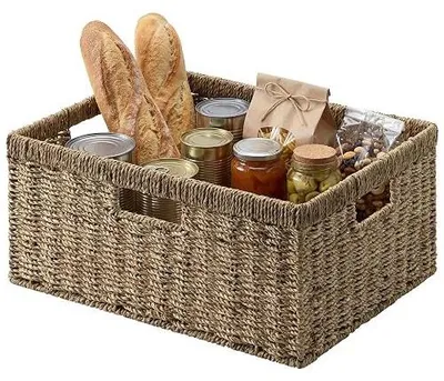 Zdjęcie produktu dla Kosz wiklinowy do przechowywania hiacynt wodny duży z uchwytami