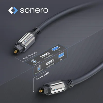 Zdjęcie produktu dla sonero S-OC100-100, Toslink, Męska, Toslink, Męska, 10 m, Czarny
