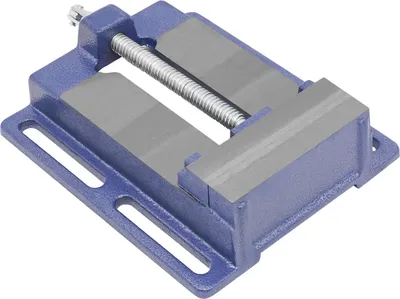 Immagine prodotto di Banco da lavoro, morsa, trapano - Supporto per trapano, morsa da 125 mm - Ghisa - Larghezza delle ganasce: 12,2 cm - Apertura massima: 12,5 cm - Blu