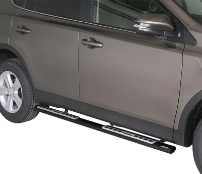 Produktbild von Stahl Seitenschweller Schwellerrohre für Toyota RAV4 2013-2018 Schwarz