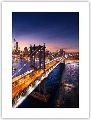 Produktbild von Poster - Poster ohne Rahmen - Usa amerika new york manhattan - 30x40 cm - Wand Bild - Wanddeko - Wandbilder - Kunstposter - Wandposter - Bilder - Kunstdruck - Wandbild - P2XPA30x40-2820
