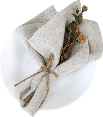 Zdjęcie produktu dla Serwetki Famanu wykonane w 100% z belgijnego lnu - 45x45 cm, zestaw 6 sztuk