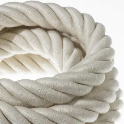 Immagine prodotto di Creative-Cables Cordone 3XL trecciato, Cotone, Bianco, Diametro 30 mm, Sezione 3x0,75 mm², 20 m