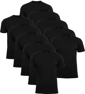 Produktbild von Cotton Prime® 10er Pack T-Shirt O-Neck - Tee XXL Schwarz