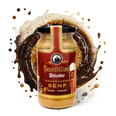 Produktbild von Benediktiner Hausmacher Senf süß, 200 ml