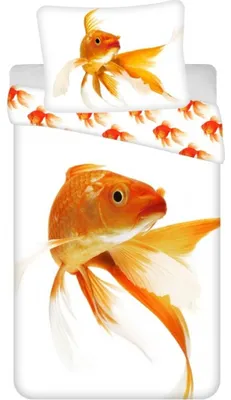Produktbild von Golden Fish Kuschelige Bettwäsche Baumwolle, 140x200 cm & 70x90 cm