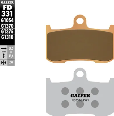 Produktbild von Bremsbeläge Kh347 Gesintert Metallic (Gold) Sport, Vorne