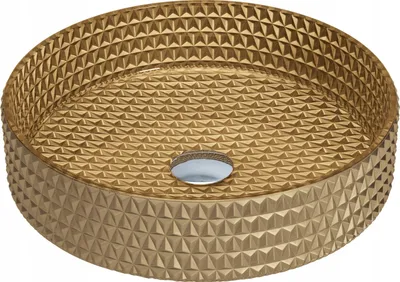 Immagine prodotto di Lavello bagno Piano di lavoro lavabo rotondo oro 39x39x10,5 cm