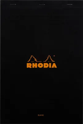 Produktbild von Rhodia 5x Gehefteter Notizblock No.19 A4+ 80 Bl blanko 80g Schwarz 190009C
