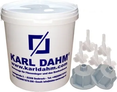 Produktbild von Karl Dahm 50 Zughauben grau + 250 Gewindelaschen 2 mm 12452