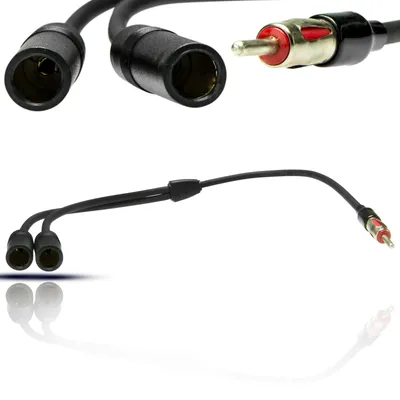 Produktbild von Y-Adapter Audio Splitter Antenne Kabel DIN Stecker TMC / Radio Doppelantenne