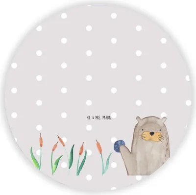 Produktbild von Mr. & Mrs. Panda magnet Otter Stein - Grau Pastell - Geschenk, für kühlschrank, pinnwand, Seeotter See, Pflanzen, Munter, pinwand, fotos, Grüßen, Kühlschrankmagnet