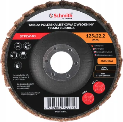 Immagine prodotto di Schmith: Dischi abrasivi a lamelle, dischi per lucidatura, 125 mm, grana grossa, 125 mm, dischi da taglio, dischi flessibili per smerigliatrici angolari, lame per seghe, utensili professionali