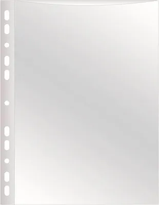 Produktbild von Q-CONNECT - Q-CONNECT geperforeerde showtas A4 11-gaatsperforatie glashelder 80 micron pak van 50 stuks