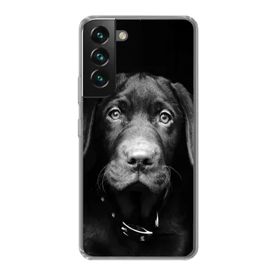 Produktbild von MuchoWow® Handyhülle Schutzhülle Hülle für Samsung Galaxy S22 Hund - Leicht - Schwarz Silikon Softcase Handy Hülle - Mobiltelefonhülle