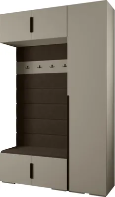 Produktbild von MEBLE KRYSPOL Inova 1 Möbelset Garderobe, 236,7x150x47cm - Kaschmir, Manila 04, Schwarz