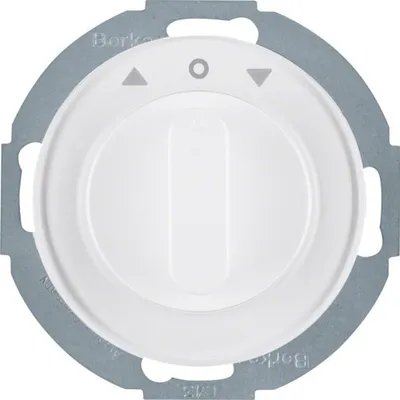 Zdjęcie produktu dla Berker 38122189, Przełącznik obrotowy, 2P, Metal, Plastik, Połysk, Biały, IP20