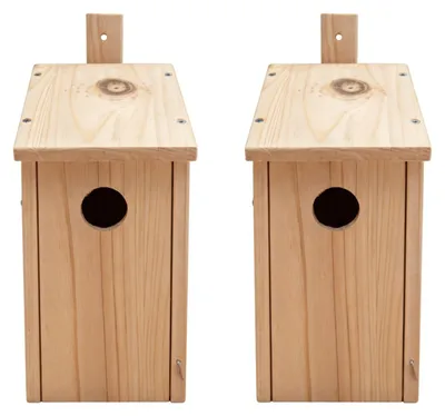 Nistkasten-Bausatz 2er-Set, Holz, 26x12x13,5 cm, Einflugloch 32 mm