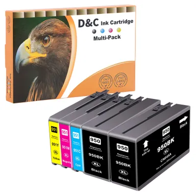 Produktbild von D&C 5x 950XL 951XL Druckerpatronen für HP 950 XL 951XL Multipack Patronen Kompatible für HP Officejet Pro 8620 8600 8610 8615 8625 8100 251dw 276DW