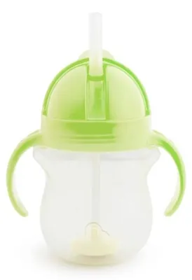 Produktbild von Munchkin Auslaufsicherer Becher mit Strohhalm, grün, 207 ml