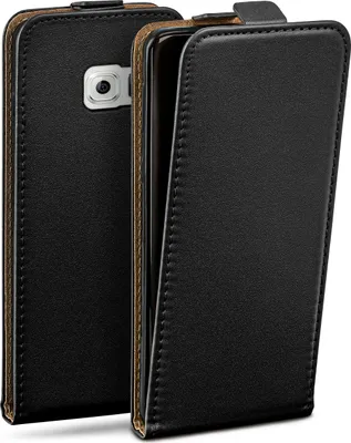 Produktbild von moex® Flip Case kompatibel mit Samsung Galaxy S6 - Hülle mit 360 Grad Schutz, Schwarz