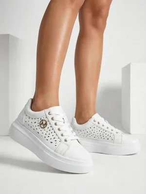 Produktbild von Damen-Sneakers Calista Bianco aus , durchbrochen, Frühlingsmodell 4,5 cm, Größe 40