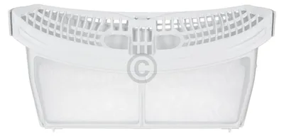 A white lint filter for a dryer.