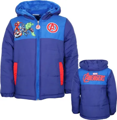 Produktbild von Marvel Avengers Kinder Jungen Winterjacke Jacke mit Kapuze – Blau / 98