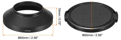 Produktbild von 39mm Sonnenblende Breite Winkel Matte Oberfl?che Antireflektierende Innenhaube mit Kappe und Reinigung Kleider fš¹r Kameraobjektiv Schwarz
