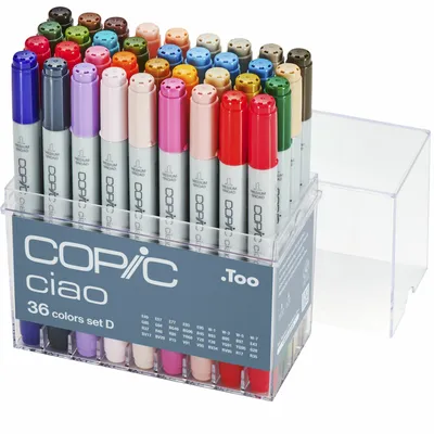 Image de COPIC Ciao double face Pinceau et ciseau 36pcs, basic D