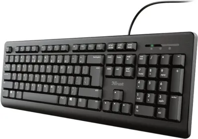 Imagen del producto de Trust TK-150, Tamaño completo (100%), Cable, USB, Interruptor de membrana, Teclado QWERTY, Color