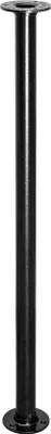 Produktbild von WAGNER Möbelbein/Tischbein/Möbelfuß INDUSTRIAL PIPE - Ø 30 x 710 mm, 2 Anschraubplatten Ø 75 mm, Stahl schwarz - 12507101