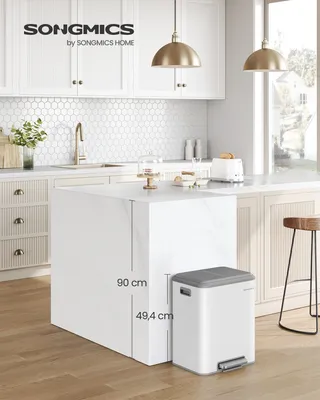 Obrázek produktu pro SONGMICS Kuchyňský odpadkový koš, systém třídění odpadu 2 x 15 litrů