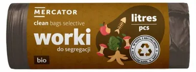Zdjęcie produktu dla Worki na śmieci Mercator brązowy 120 l 10 szt. segregacji folii ldpe brązowe 120l