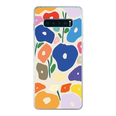 Produktbild von MuchoWow® Handyhülle Schutzhülle Hülle für Samsung Galaxy S10 Lite Blume - Abstrakt - Blätter Silikon Softcase Handy Hülle - Schutz