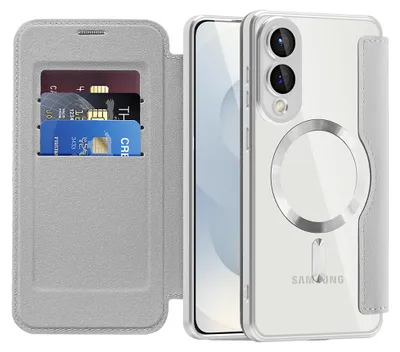 Produktbild von Techsuit - SmartMag Book Hülle für Samsung Galaxy S25 Edge - grau