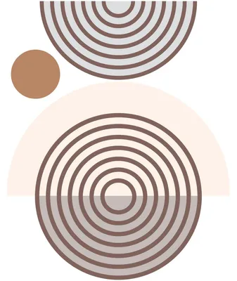 Produktbild von Vorgekleisterte Vliestapete mit großformatigen Wandbildern – GEOMETRISCHE KOMPOSITION FRESKOP – 150 x 120 cm